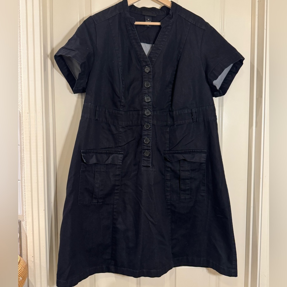 Lane Bryant Black Casual elastic denim material Dress size 18